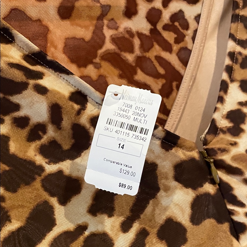 bebe Animal Print Long Sleeve Dress - Picture 4 of 4